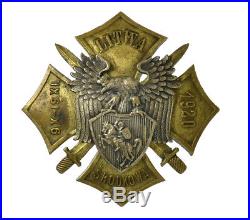 POLAND Central Lithuanian Army Honor Badge with Swords, Polish Soviet War (2146)