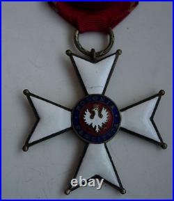 POLISH POLAND WWII ORDER OF POLONIA RESTITUTA 1918, IV CLASS original