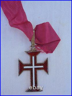 PORTUGAL ORDER OF CHRIST COMMANDER NECK BADGE. SILVER/HALLMARKED. Vf+