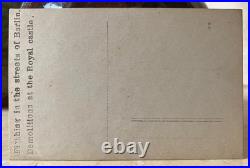 POST-WW1 GERMAN FREIKORPS BERLIN STREET FIGHT with PALACE DESTROYED PHOTO POSTCARD