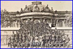 POST-WW1 GERMAN REICHSWEHR at SANSSOUCI PALACE POTSDAM GERM. PHOTO POSTCARD RPPC