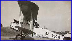 POST-WW1 US MARINE CORPS AVIATION DH4 BOMBER with DROOP WING EGA EMBLEM 1929 PHOTO