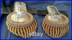 Post Wwi Us Coast Gard Officers Hat, Epaulets, Belt, Etc With Original Case