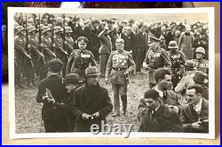 PRE-WW2 GERMAN ARMY GEN LUDENDORFF 70TH B-DAY withBLOMBERG, FRITSCH PHOTO POSTCARD