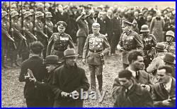 PRE-WW2 GERMAN ARMY GEN LUDENDORFF 70TH B-DAY withBLOMBERG, FRITSCH PHOTO POSTCARD