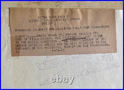 PRE-WW2 GERMAN FIELD MARSHAL VON HINDENBURG withPATRIOTIC MARCHERS 4/29/1925 PHOTO