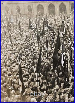 PRE-WW2 GERMAN REICHSPARTEITAG RALLY WEIMAR 1926 ID'd PHOTO POSTCARD RPPC