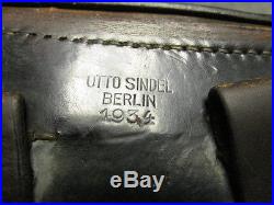 Pre Wwii German Military P08 Luger Holster-otto Sindel Berlin 1934-nice Markings
