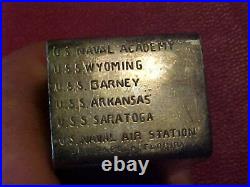 PRE WWII STERLING USNA NAVAL ACADEMY STERLING OBJECT With PILOTS UNITS ENGRAVED