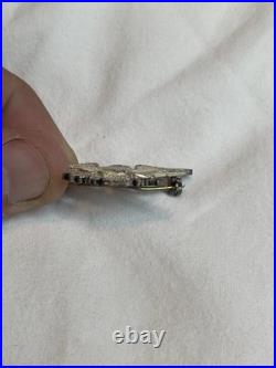 PRE WWII US NAVY CAPTAIN WAR EAGLE INSIGNIA USMC COLONEL 1930'S Silver Pin (1)