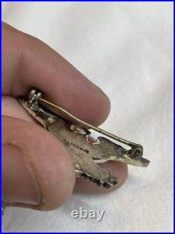 PRE WWII US NAVY CAPTAIN WAR EAGLE INSIGNIA USMC COLONEL 1930'S Silver Pin (1)