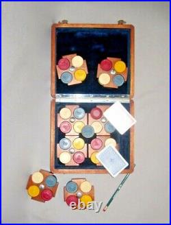 PRESENTATION POKER CHIP Set from USS Melville to Admiral Hopwood 1939-40