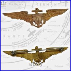 Pancraft 1920's-1930's Navy Aviator Wings Insignia 2-3/4 Size Pilot Badge #54