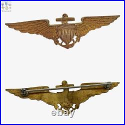 Pancraft 1920's-1930's Navy Aviator Wings Insignia 2-3/4 Size Pilot Badge #54