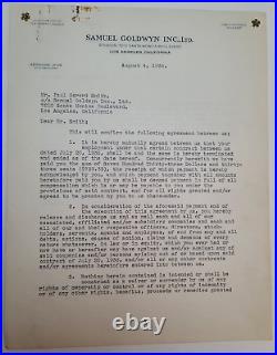 Paul Gerard Smith, 1936 signed contract agreement document, World War I Marine