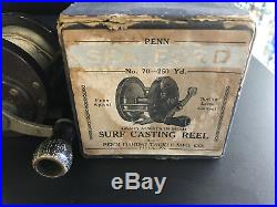 Penn sea ford fishing reel and box from the estate of audie murphy