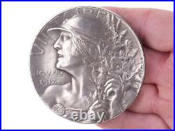Pierre Alexandre Morlon (1878-1951) WW1 1918 French Bronze Victory Medal Joan of