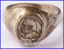Pilsudski Poland WW2 Ring Jozef Klemens WWII Marshal 1867- 1935 Polish Military