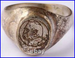 Pilsudski Poland WW2 Ring Jozef Klemens WWII Marshal 1867- 1935 Polish Military