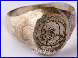Pilsudski Poland WW2 Ring Jozef Klemens WWII Marshal 1867- 1935 Polish Military