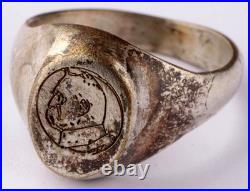 Pilsudski Poland WW2 Ring Jozef Klemens WWII Marshal 1867- 1935 Polish Military
