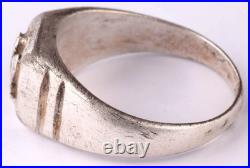 Polish Army Ring Poland WW2 WWII Eagle Navy stamp 1935 Gdynia Ship Anchor Coat