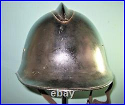 Polish chrome WZ35 fire fighter helmet casque stahlhelm casco elmo