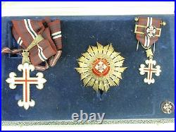 Portugal Grand Officer Set Order Of Military Merit. Cased. Rare. Ef