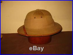 Portugal Portuguese Colonial India Infantry Pith Hat Pike Sun Helmet Casque Rare