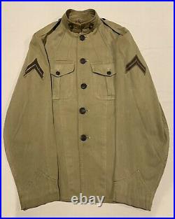 Post-WW1 issued USMC Pattern 1912 Summer cotton jacket ID'd with 1920s collar EGAs
