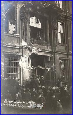 Post-ww1 German Freikorps Christmas Crisis At Berlin Palace Photo Postcard Rppc