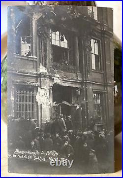 Post-ww1 German Freikorps Christmas Crisis At Berlin Palace Photo Postcard Rppc