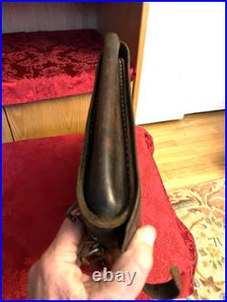 Pre-WW2 German Youth School Bag Backpack Brown Leather Signed Tin Drum Movie