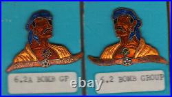 Pre-WW2 US Army Air Corps RA DI DUI Crest Pin 6th Composite Gp, Pair, Canal Zone