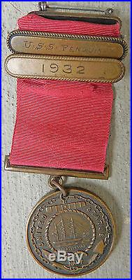 Pre-WWII 1929 US Navy Good Conduct Medal USS Penguin AM33 Pharmacists Mate Named