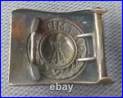 Pre WWII 1935 German Reichsmarine Enlisted Navy Brass Buckle, Belt, Suspenders