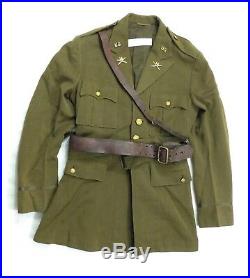 Pre WWII 1938 Army Officers Military Tunic Jacket with Sam Browne Belt (A1)