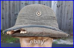 Pre WWII China Pith Sun Helmet Cork Unknown Military Imperial Japanese Prewar