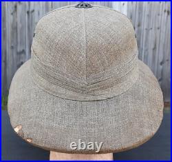 Pre WWII China Pith Sun Helmet Cork Unknown Military Imperial Japanese Prewar