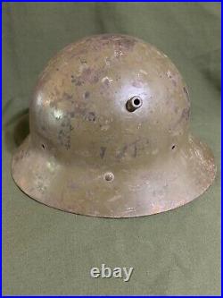 Pre WWII Czechoslovakian M30 Helmet Vz30 Czech Spanish Civil War 1930s/40s shell