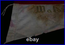 Pre-WWII German Lutheran Christian Youth Flag Pennant J. N. Waldenburg & Emblem