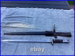 Pre WWII M1924/30 Yugoslavian Mauser Long Bayonet yugo BT3 Matching Number
