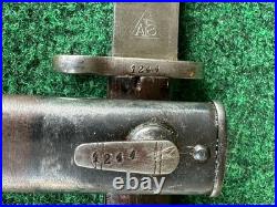 Pre WWII M1924/30 Yugoslavian Mauser Long Bayonet yugo BT3 Matching Number