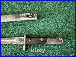 Pre WWII M1924/30 Yugoslavian Mauser Long Bayonet yugo BT3 Matching Number