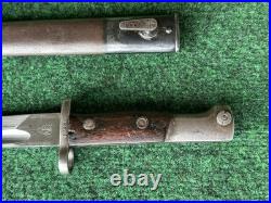 Pre WWII M1924/30 Yugoslavian Mauser Long Bayonet yugo BT3 Matching Number