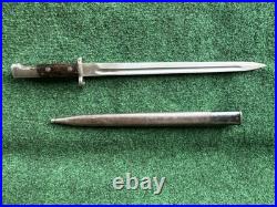 Pre WWII M1924/30 Yugoslavian Mauser Long Bayonet yugo BT3 Matching Number