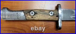 Pre WWII M1924 Yugoslavian Mauser Bayonet Stamped BT3 & 8822