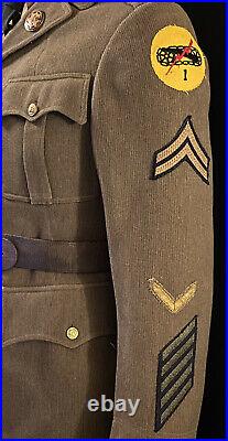 Pre WWII M1926 Spec 8-31A NCO Service Uniform 1st Cavalry Regt (Mecz) 1933