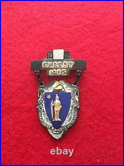 Pre Wwi, Massachusetts National Guard Expert Marksmanship Medal, Silver & Gold