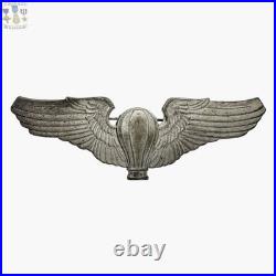 Pre Wwii U. S. Army Air Forces Balloon Pilot Wings Badge 3-1/4 Size Pin-back